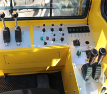 2. Cab of split hydraulic surface down-the-hole drilling rig