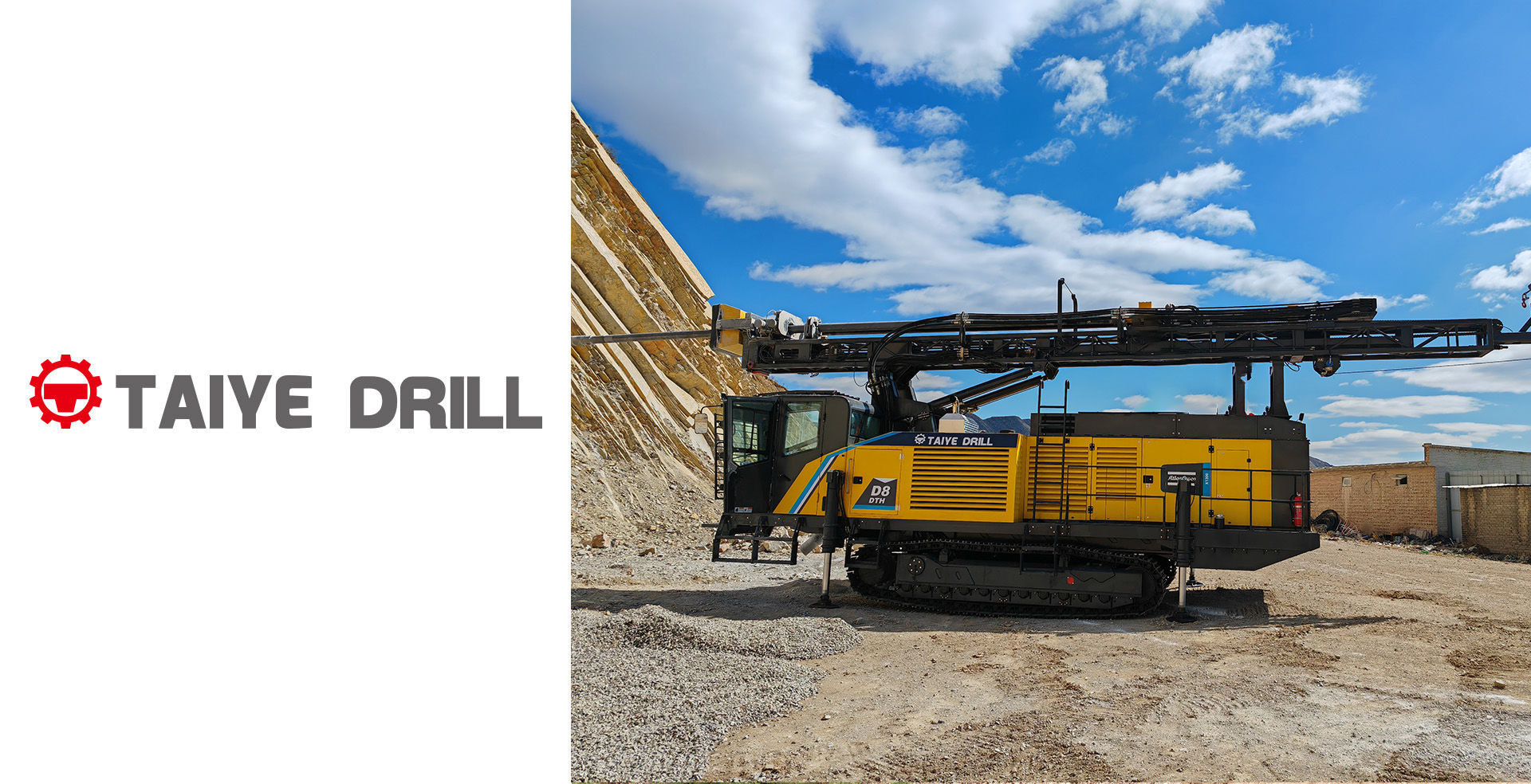 TAIYE-D8/D10-DTH Full Hydraulic Crawler Mounted Large Diameter Blast Hole Surface Down-the-hole Drill Rig