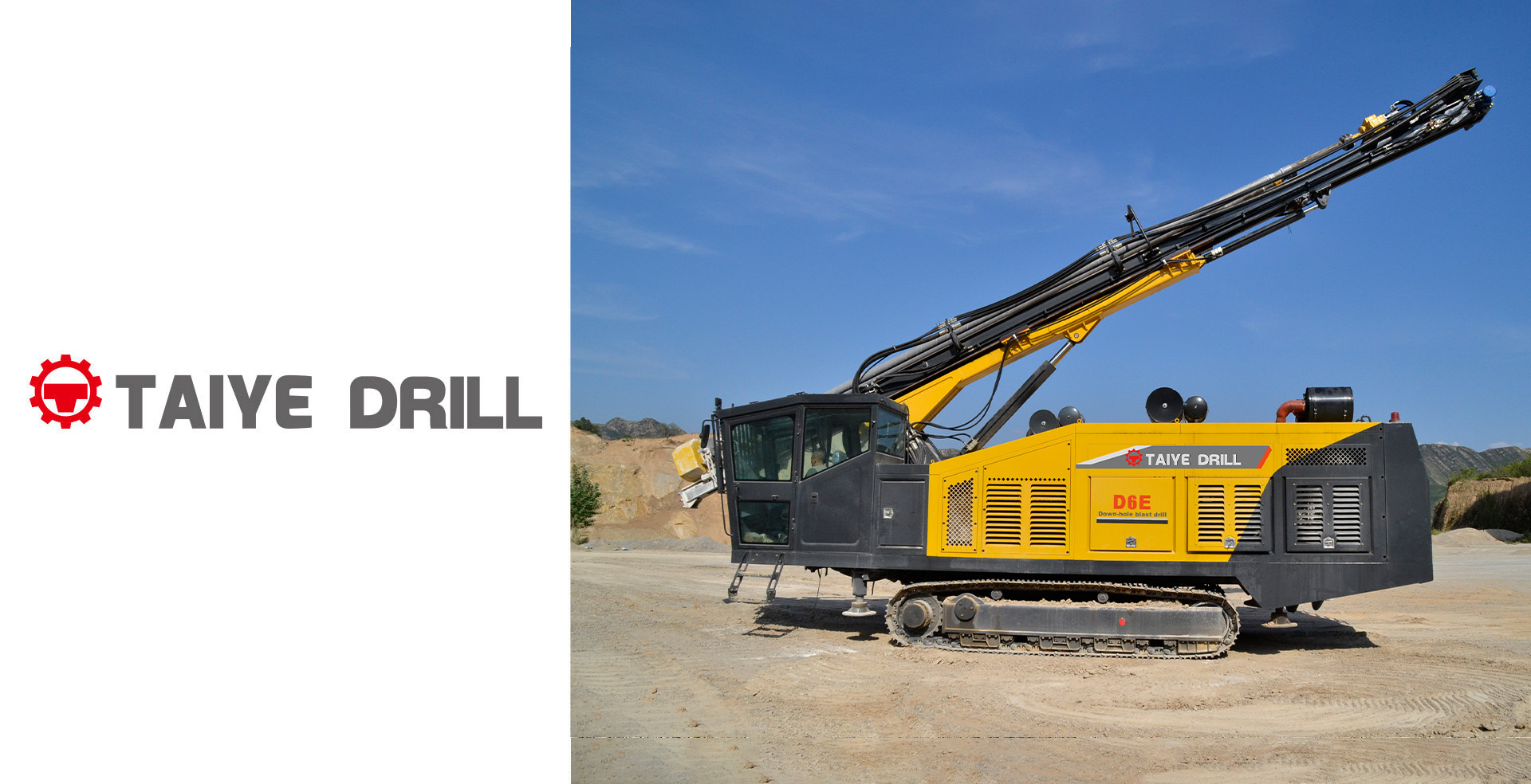 TAIYE-D6-DTH Full Hydraulic Crawler Mounted Large Diameter Blast Hole Surface Down-the-Hole Drill Rig