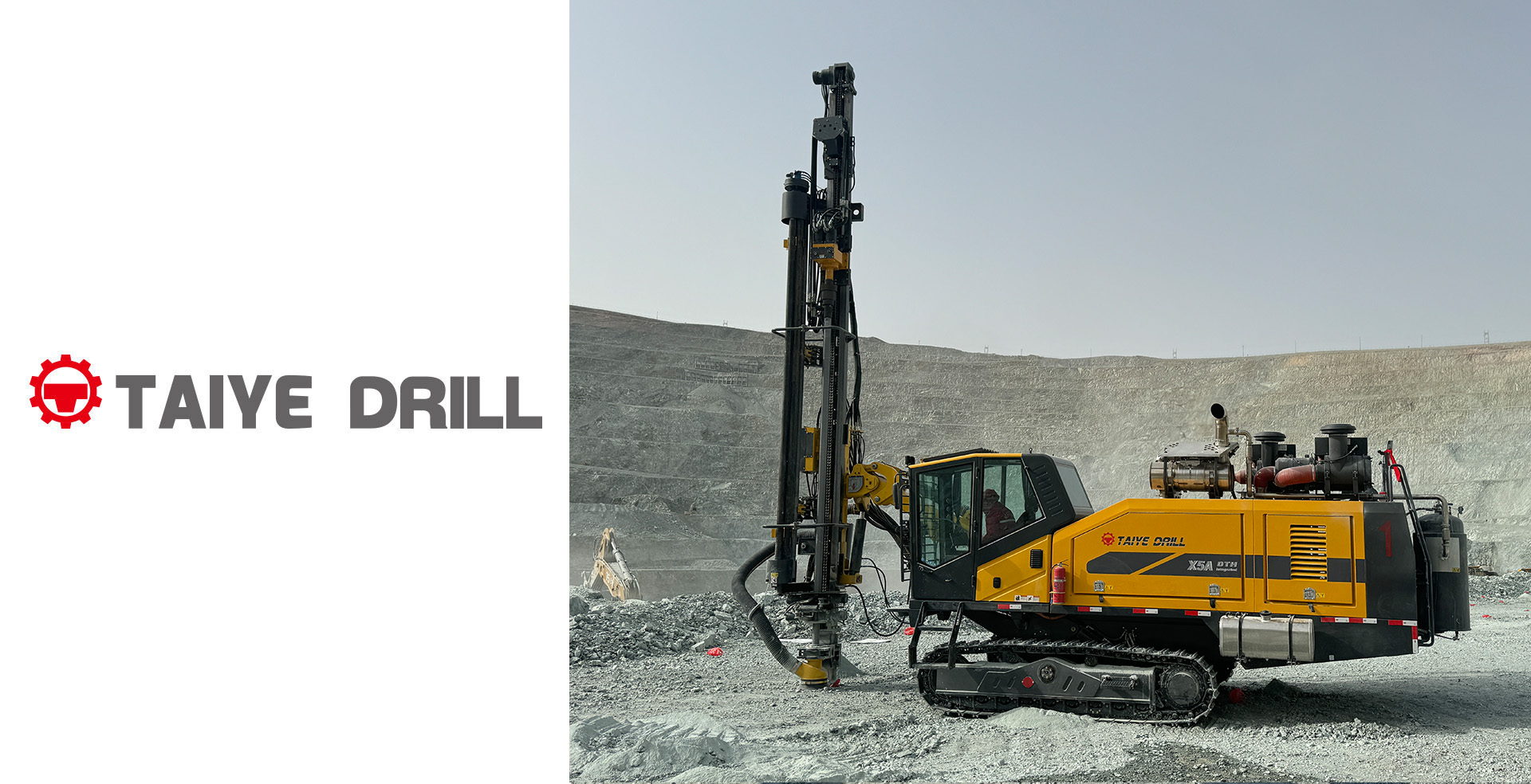 TAIYE-X5 Full Hydraulic Crawler Mounted Surface Blasting Drilling Rig