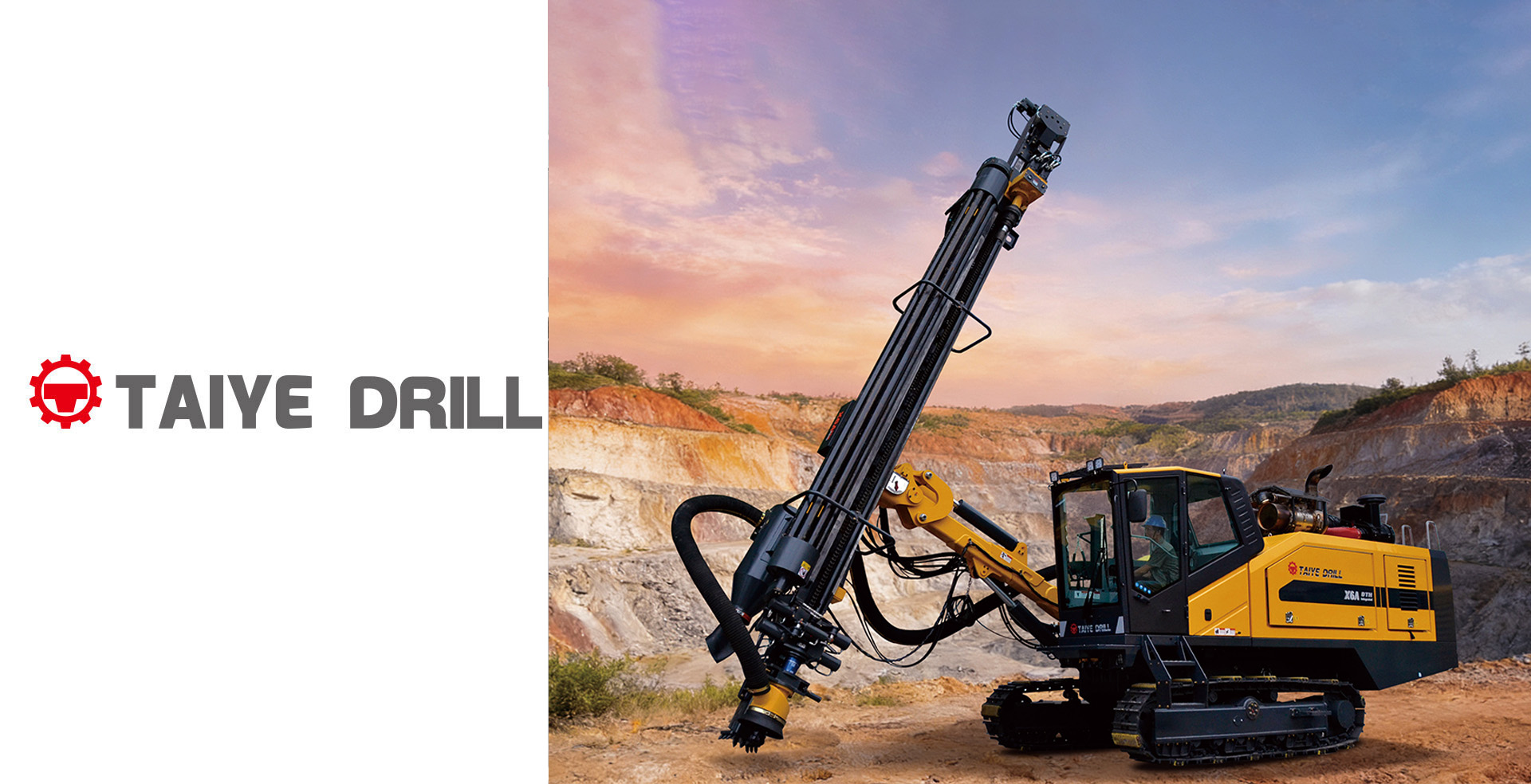 TAIYE-X6A full hydraulic crawler mounted surface blasting drilling rig
