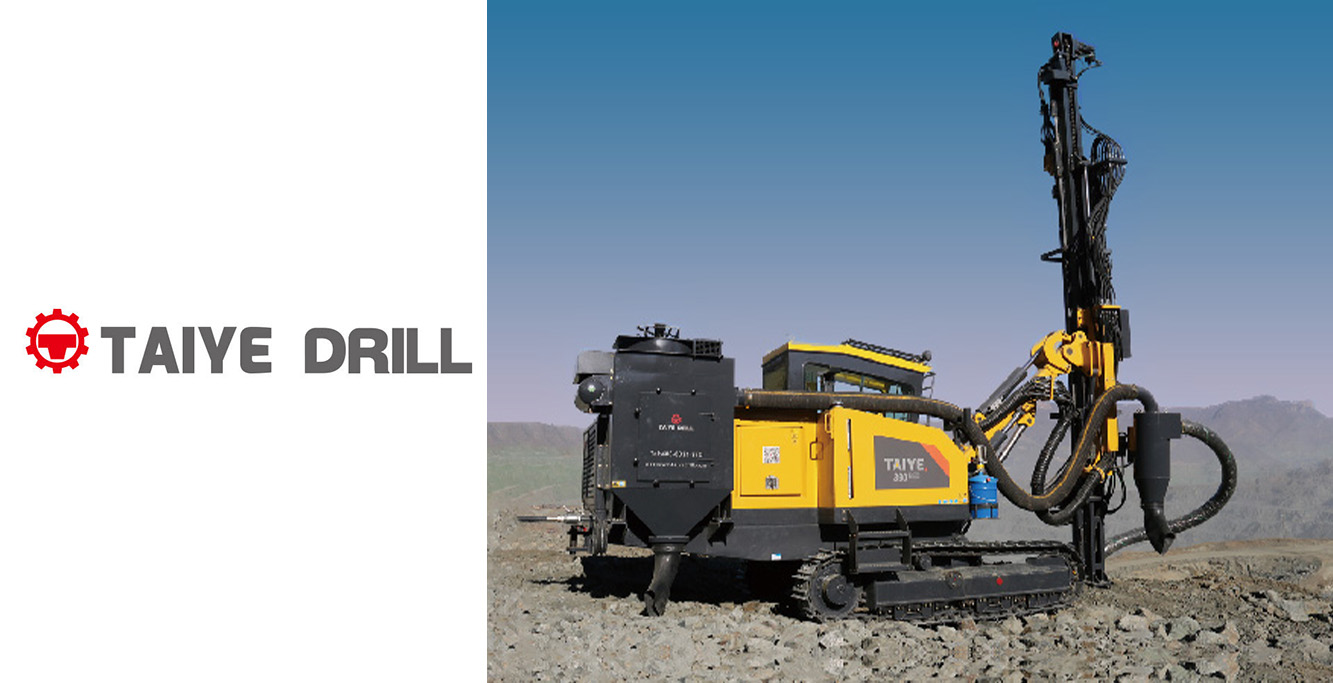 TAIYE-390-DTH Seperated crawler mounted automatic rod change system surface hydraulic drilling rig with cab