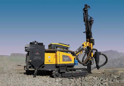 TAIYE-390-DTH Seperated crawler mounted automatic rod change system surface hydraulic drilling rig with cab