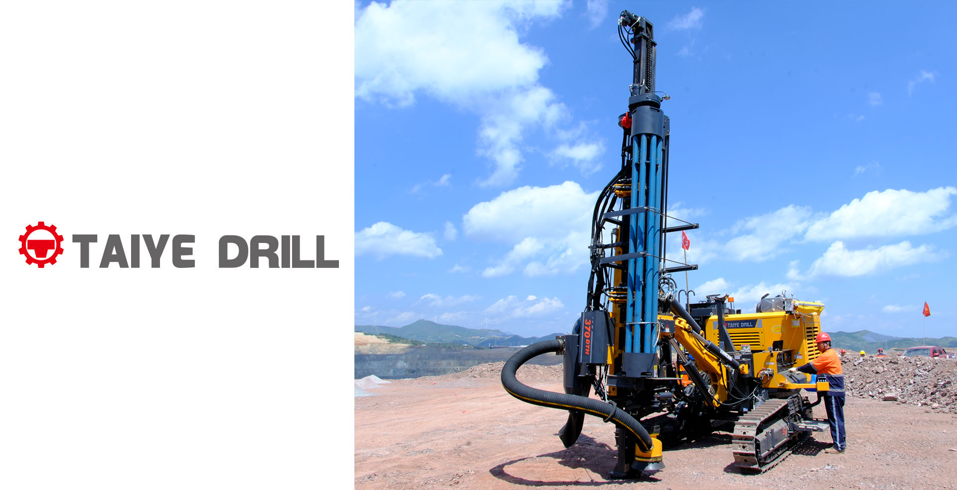 TAIYE-370-DTH Separated Crawler Mounted Surface Hydraulic Down-the-hole Drill Rig